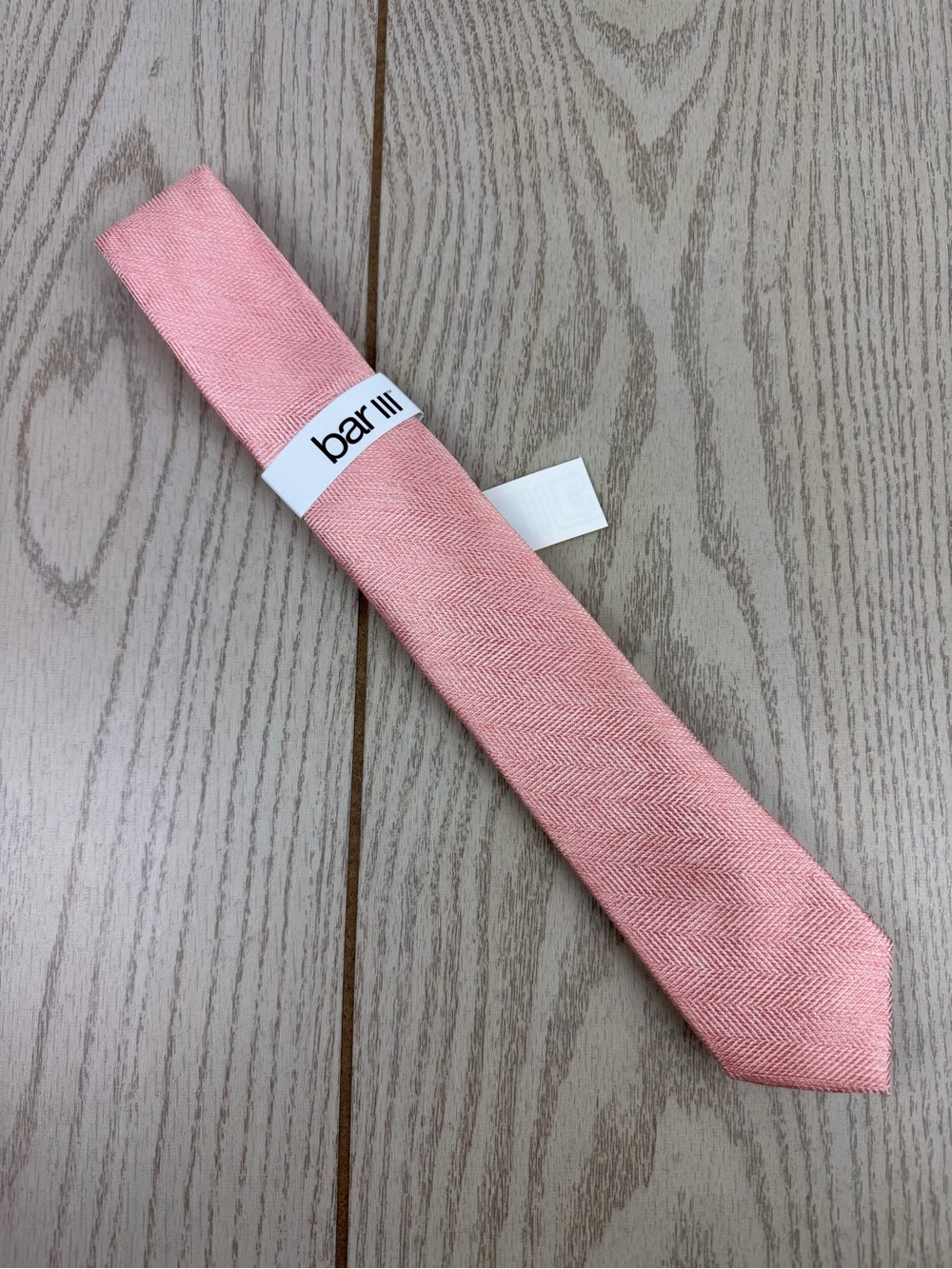 868/869 Bar III Men's Tie Melange Solid 820 Melon $55 Polyester Skinny Slim